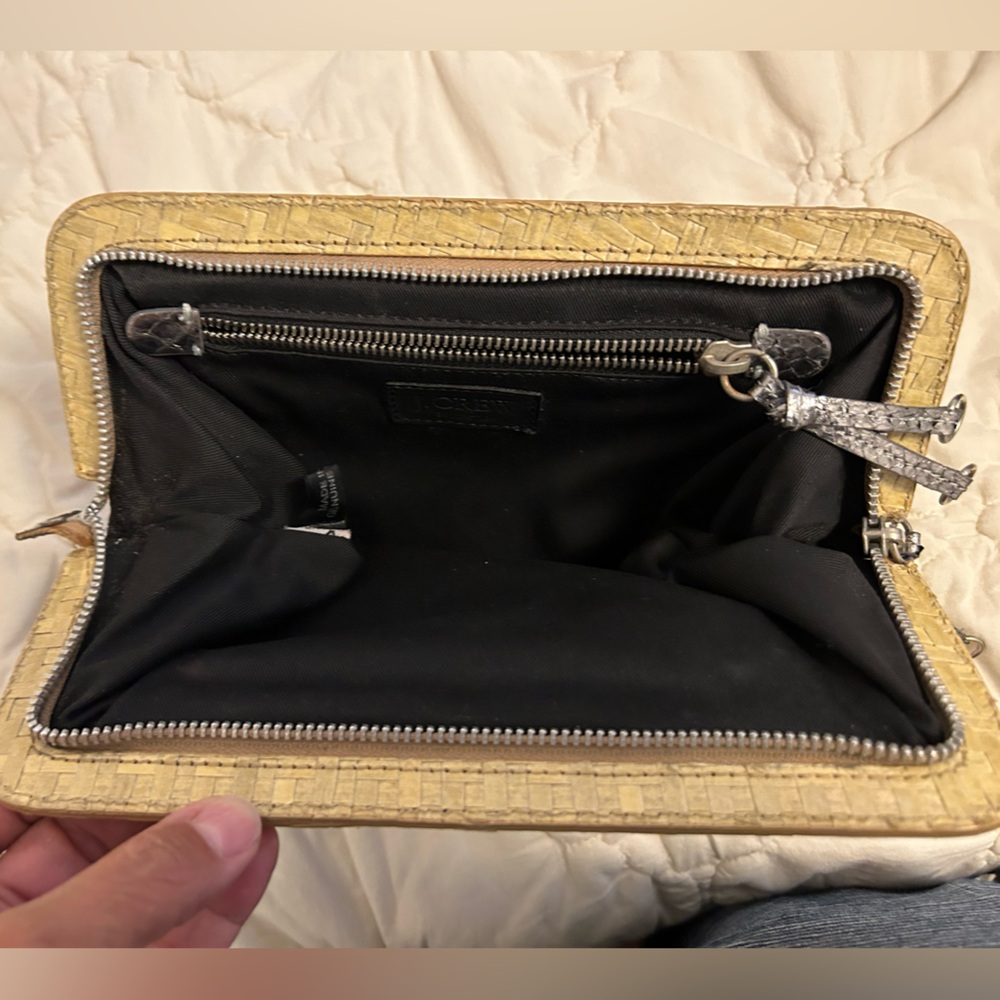 J. Crew Collection Unique Embossed Leather Clutch - image 4